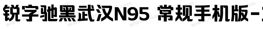 锐字驰黑武汉N95 常规手机版字体转换
